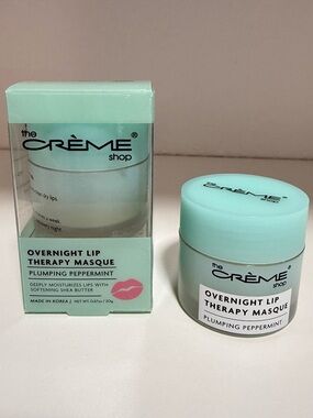 The Crème Shop Overnight Lip Therapy Masque - Mint Green (Plumping Peppermint)
